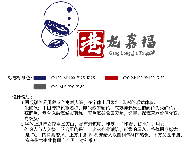 logo设计，价值880元起，两种方案，logo释义，logo基本五项！