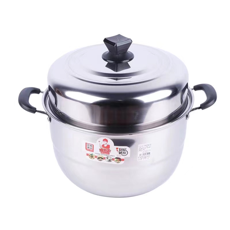 浩太太1806新一代蒸滋味超厚带磁双篦蒸锅（高盖 36CM）