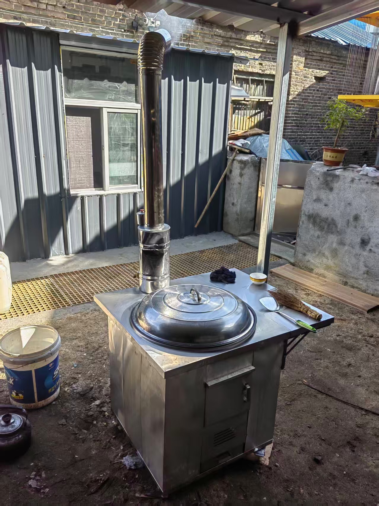 网红不锈钢大火灶炉子